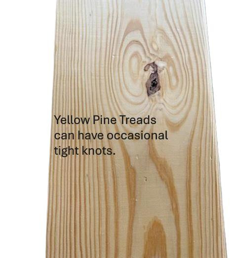 Yellow Pine Step Treads can have occasional tight knots.