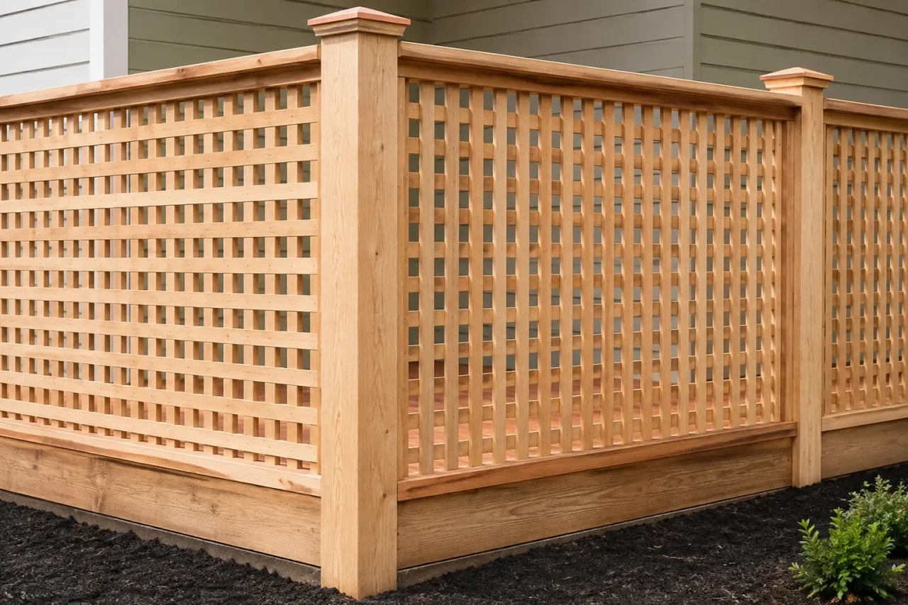Square Garden Woodway Cedar lattice panel