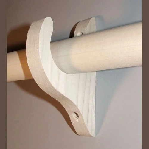 Hardwood Drapery Bracket for a 1-1/2" to 1-3/4" Rod , Sold Individually