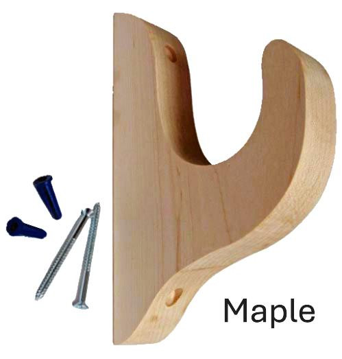 Maple bracket with hardware
