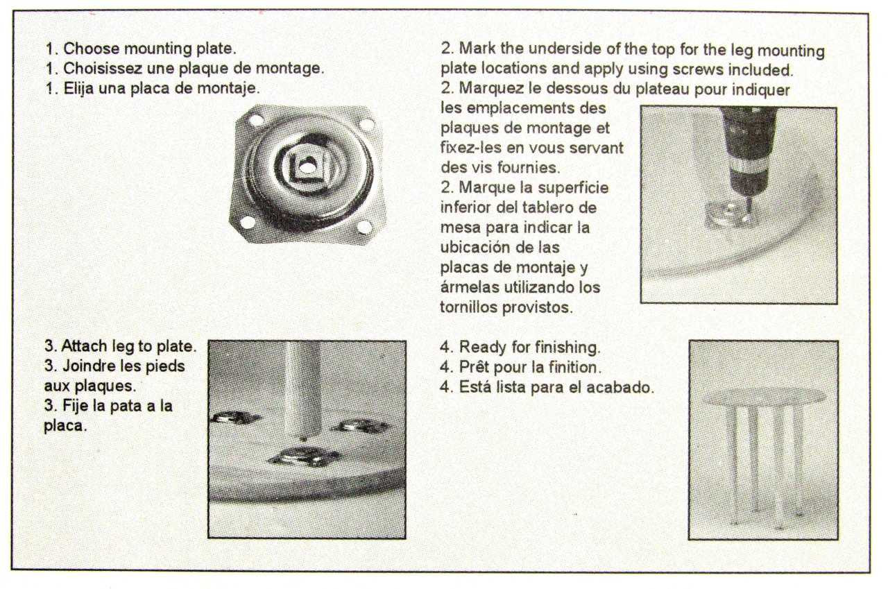 Straight Top Plate for Furniture Legs
