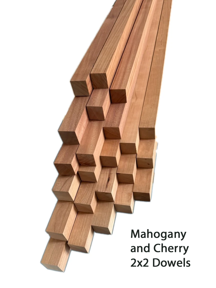 Mahogany and Cherry Dowels