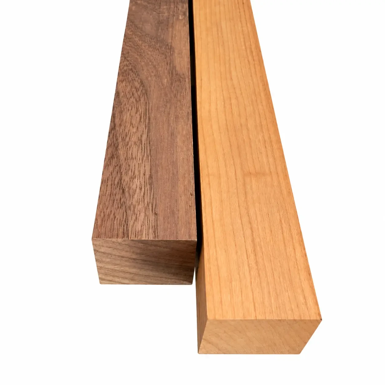 Walnut and Birch 2 x 2 square dowels