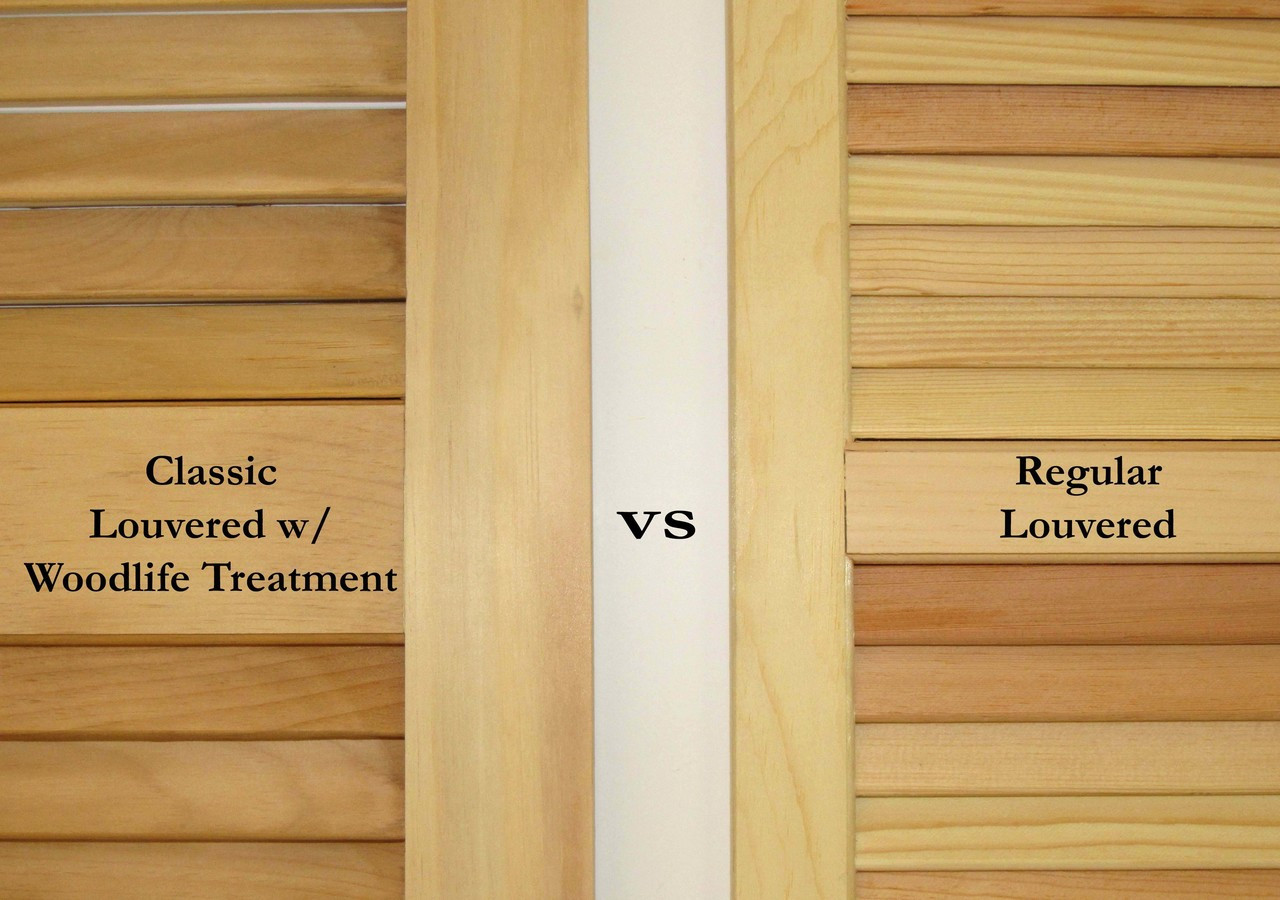 Classic vs regular  wood shutter center rail