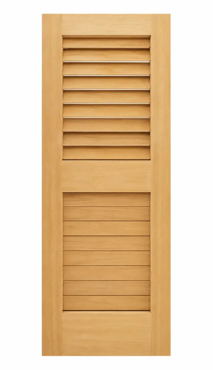 Classic Heavy Duty Louvered Wooden Shutter Pair