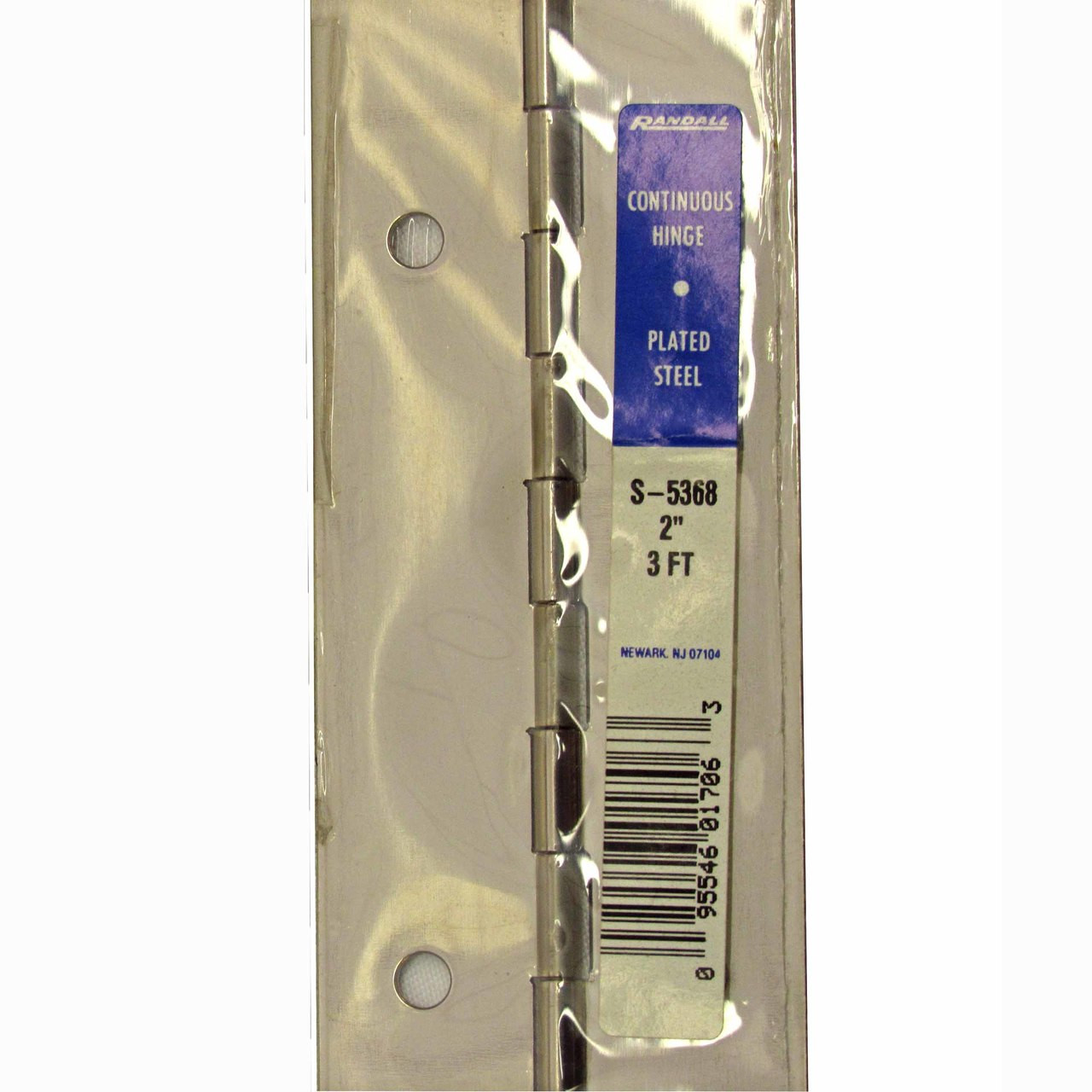 Closeup of Nickel piano hinge