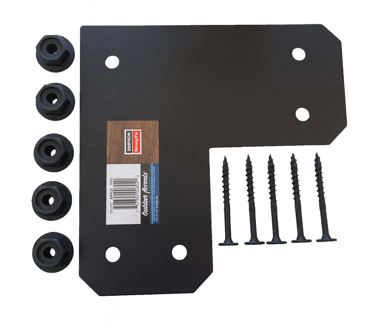 L-strap for 6x with 3-1/2" screws and hex nuts