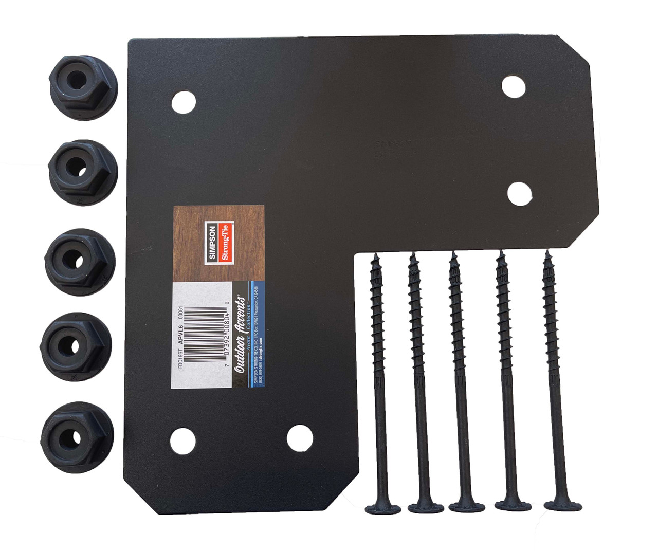L-strap for 6x with 5-1/2" screws and hex nuts