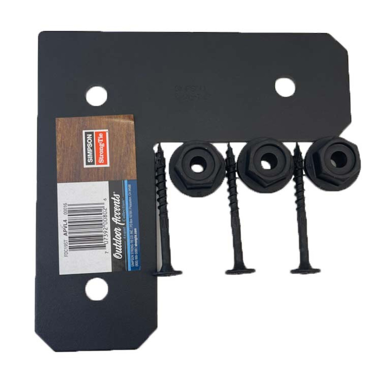 L-strap for 4x lumber with hardware