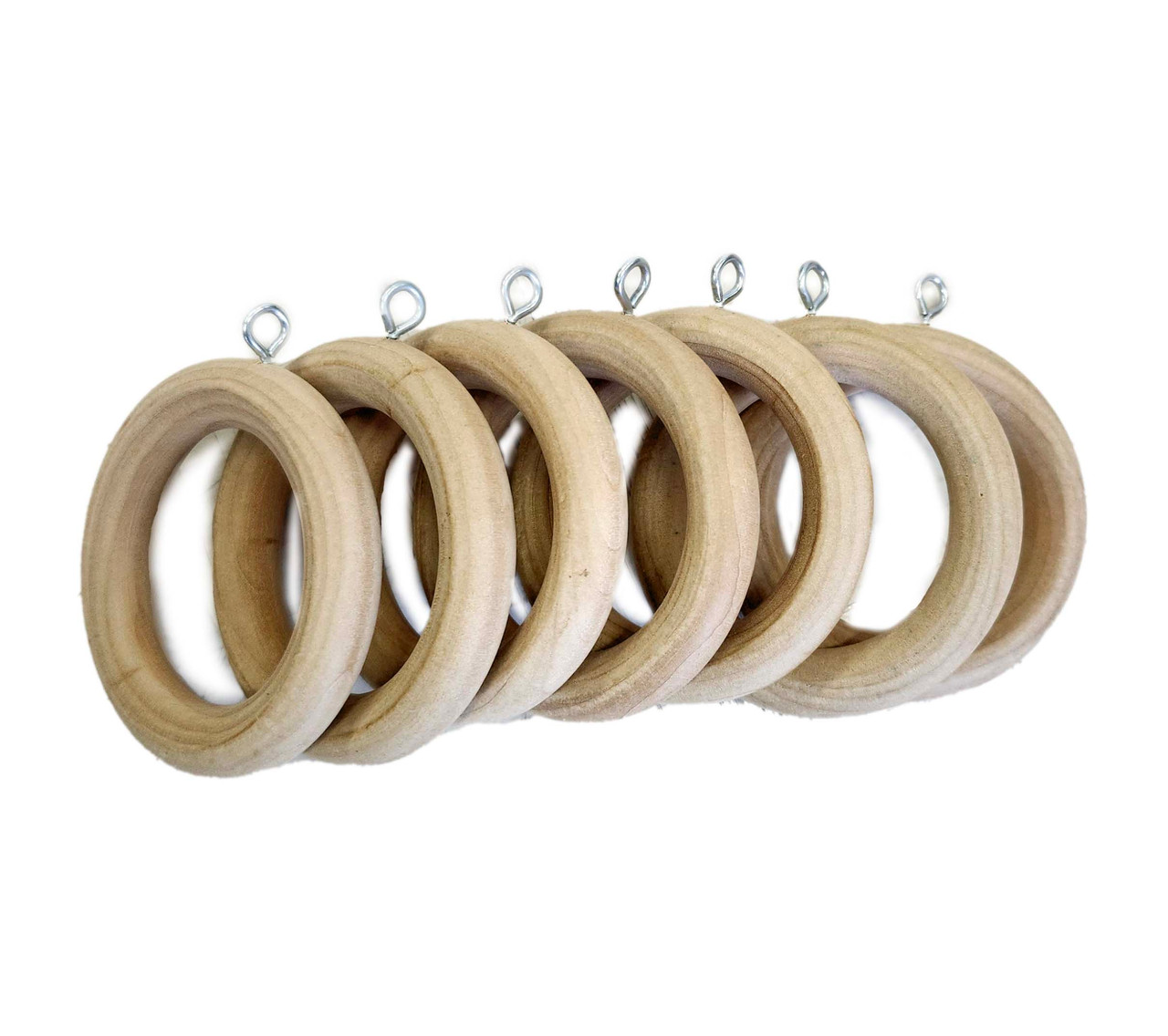 Unfinished Wooden Drapery Rings