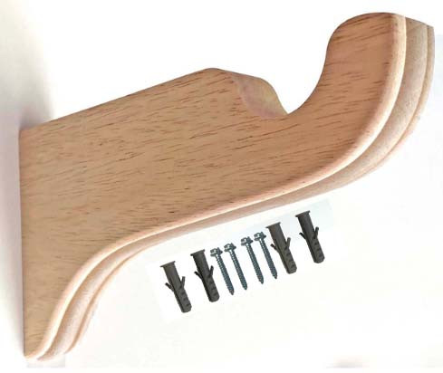 Unfinished 6 inch Return Drapery Bracket, pair
