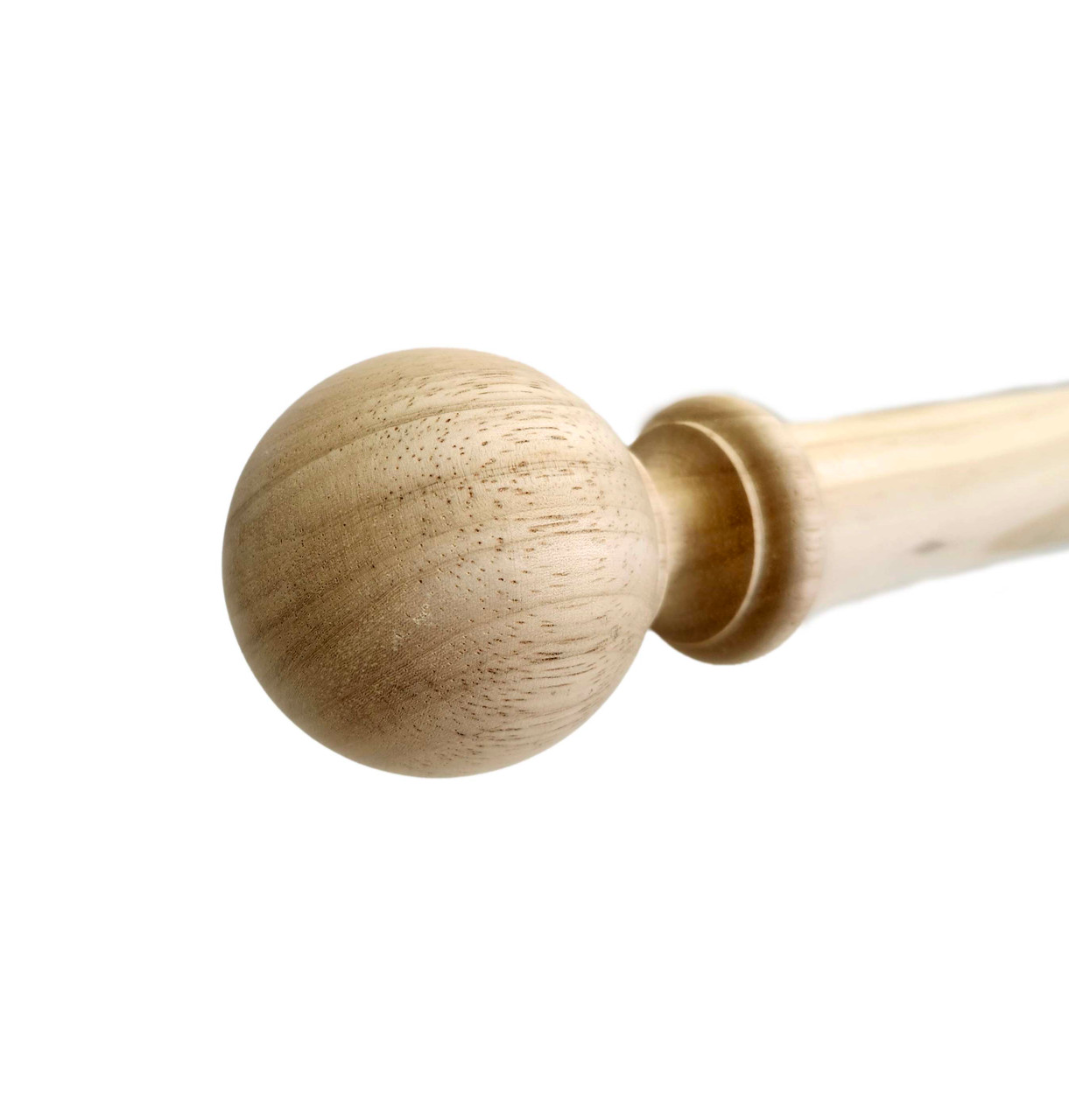 Unfinished Wooden Ball Finial, pair