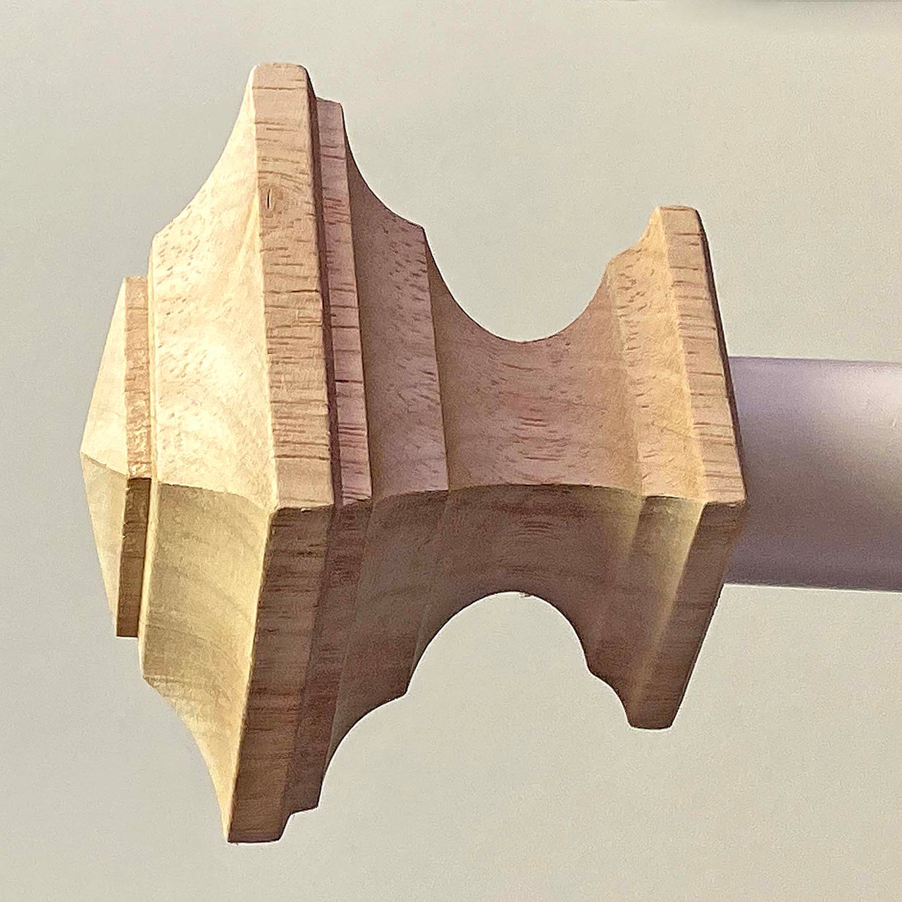 Unfinished Wooden Oxford Drapery Finial, pair