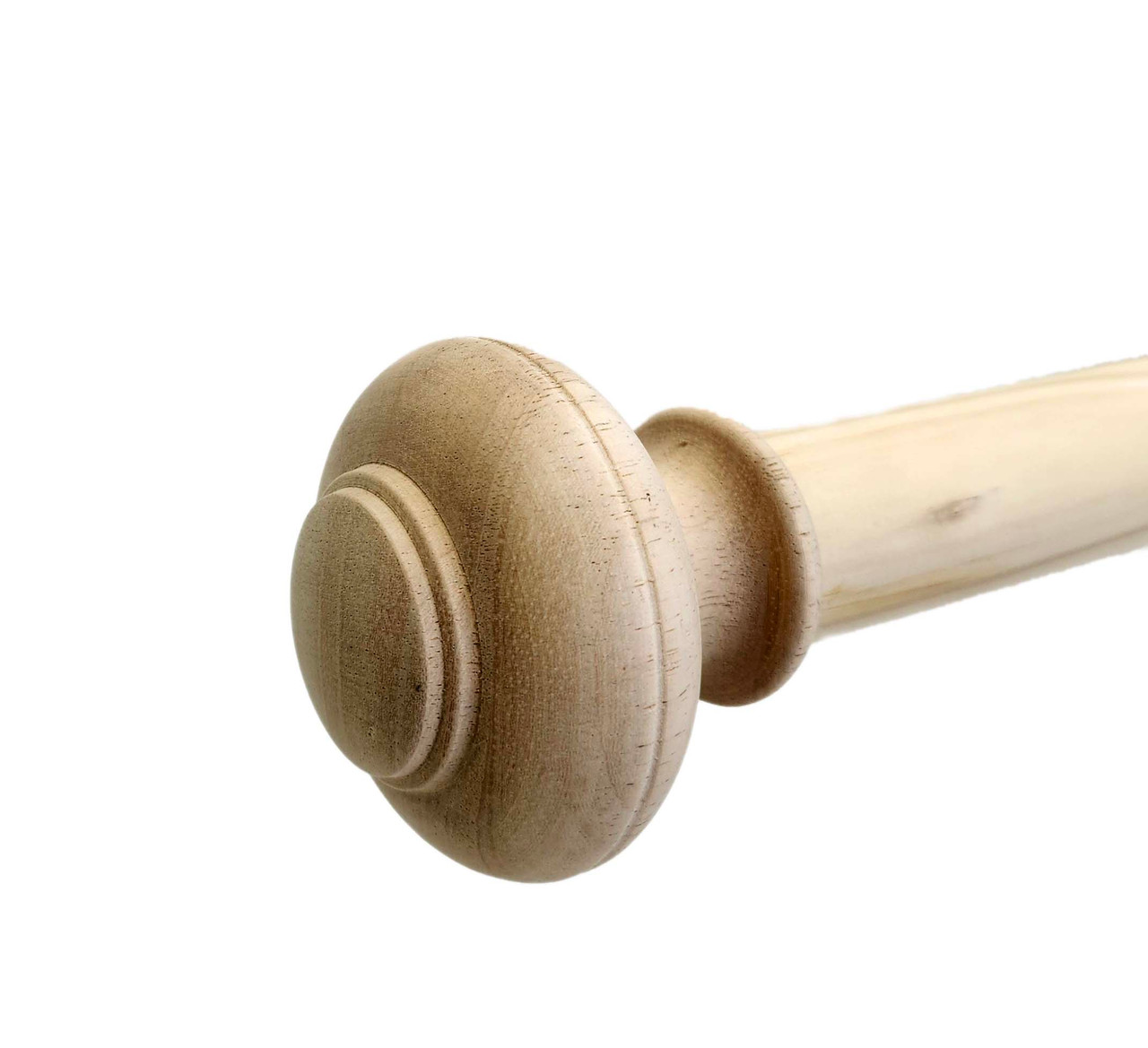 Unfinished Wooden Century Drapery Finial, pair