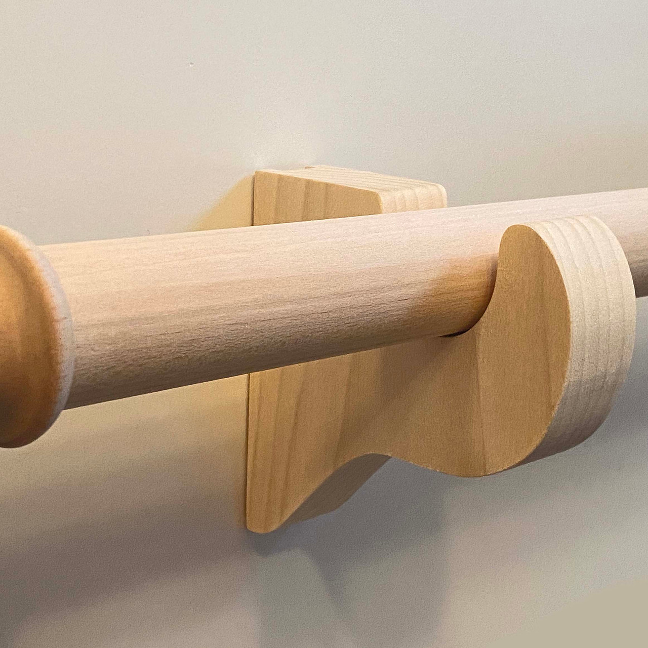 Hardwood York Drapery Bracket for a 1-1/4" to 1-3/8" rod