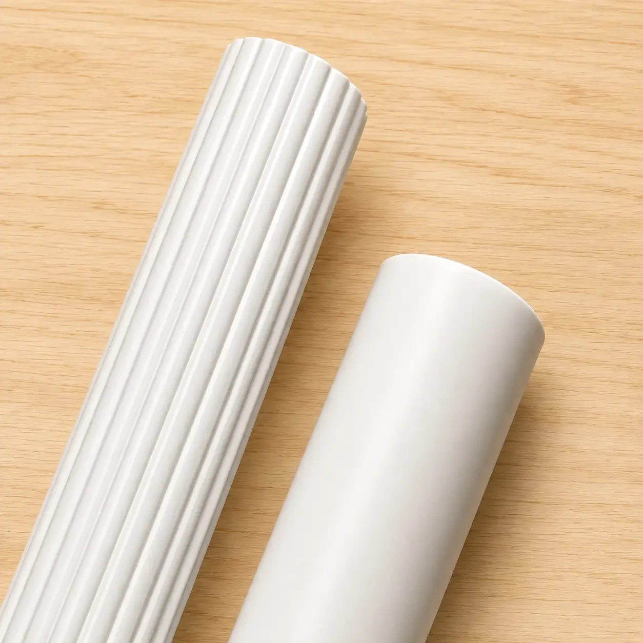 White Drapery Rod, choose grooved or Smooth