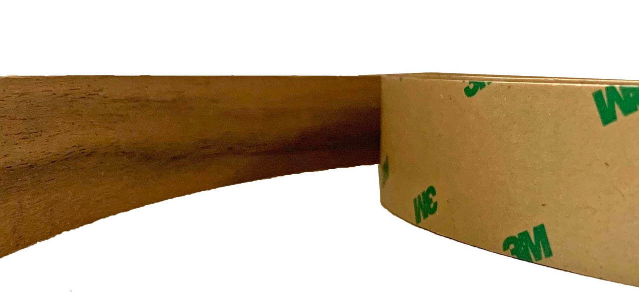 Walnut Edge banding with peel and stick.