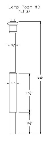 Exterior PVC Lamp Post for yard