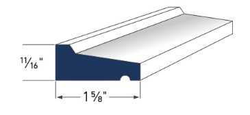 Drip Cap 197 Moulding 11/16" X 1-5/8" X 6'
