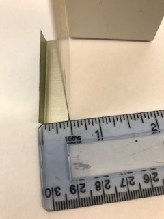 Aluminum channel thickness to show how thick the siding can be.