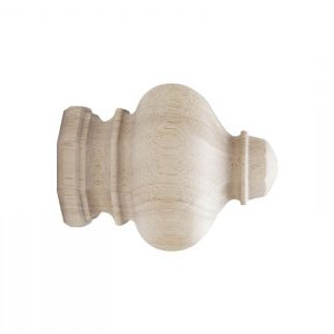 Unfinished Prescott Finial for a 2-1/4" rod