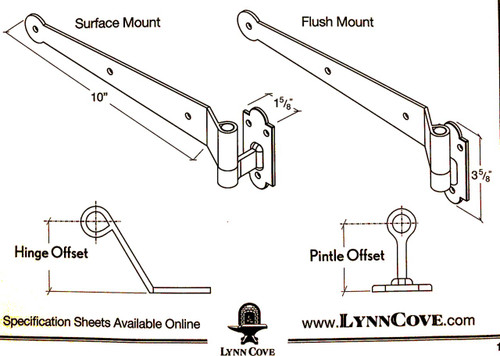 design of suffolk strap hinge with a plate mount