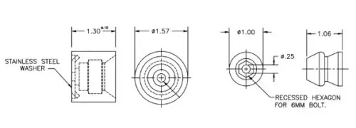 Rubber Hidden Stay for Shutters
