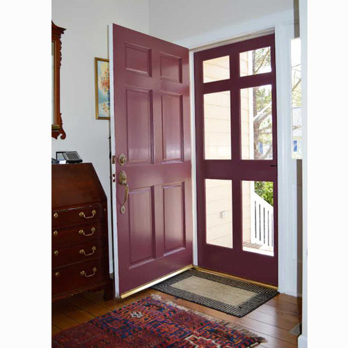 6-Lite White Pine  Screen Door
