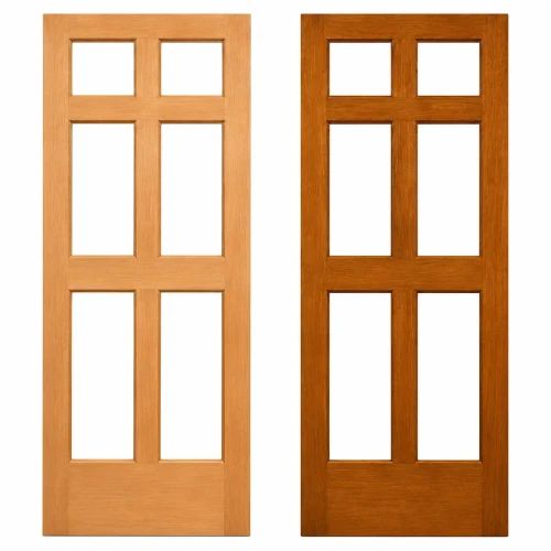 Both Standard and Deluxe Mahogany 6-lite storm doors