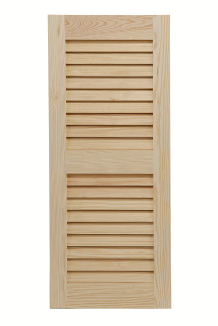 Yellow Pine Louvered Shutter Pair with Free Shipping