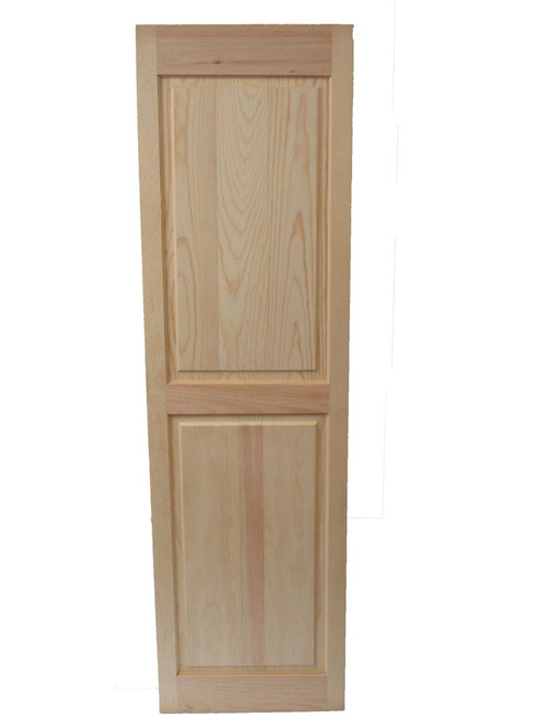 2 raised panel pine shutter