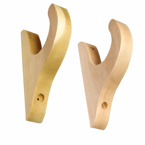 Drapery bracket for a one and a half inch rod in poplar and maple hardwood