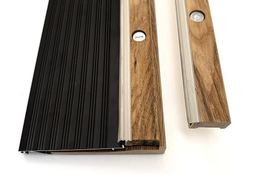 Adjustable Oak and Aluminum Threshold and Oak Replacement Sill Cap