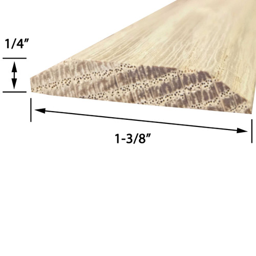 1-3/8" Flat Threshold in Solid Oak