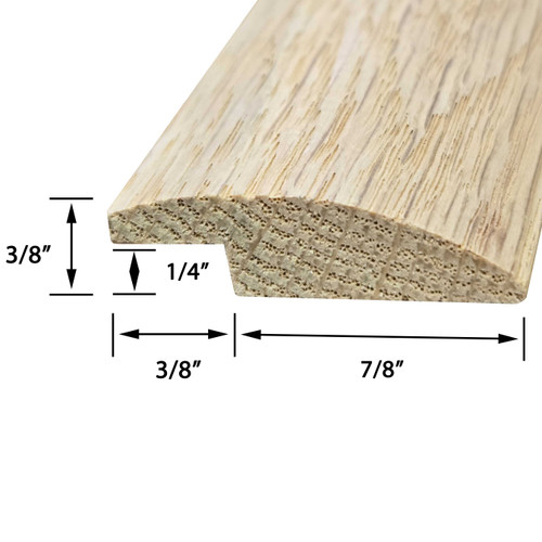 Oak Molding Edging with 1/4" Overlap