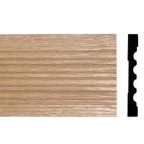 Unfinished Red Oak Fluted Casing