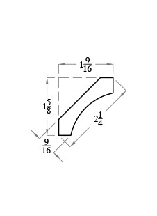 Cove 84 Moulding 9/16" X 2-1/4"