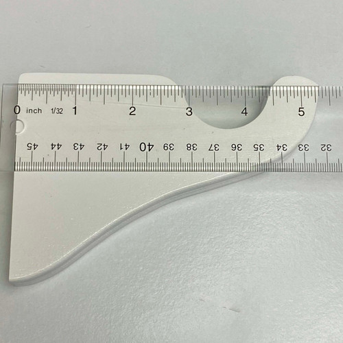 White drapery bracket with a 3-1/2" return.