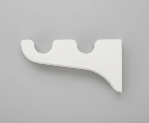 Satin White Double Drapery Brackets
