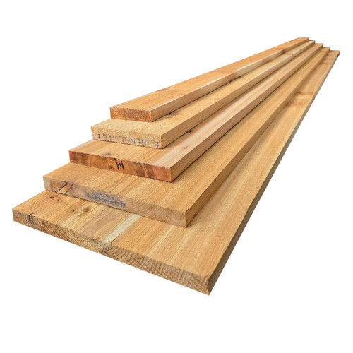 WR Cedar boards, Select Grade, S1S2E, 1" thick