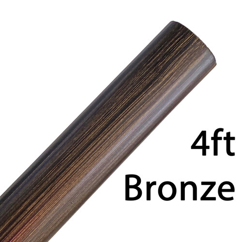 4ft Bronze Wooden Drapery Pole 