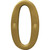brushed brass 4" number 0