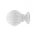 Reeded Ball Finial with a beautiful white satin finish