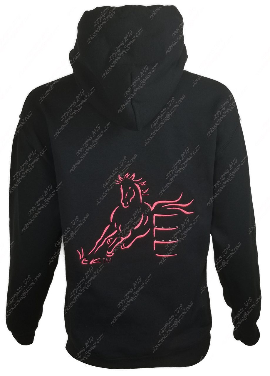 pink black hoodie