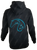 Tribal Horse Black Hoodie - Blue Stitching