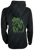 Hairy Horse Black Zip-Up Hoodie - Lime Green Stitching