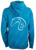 Tribal Horse Teal Hoodie - White Stitching