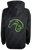 Tribal Horse Black Zip-Up Hoodie - Lime Green Stitching