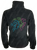 Three Horses Black Fleece Jacket - Multi-Color Stitching