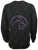Tribal Horse Black Crewneck Sweatshirt - Purple Stitching
